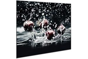 SEMUP Dosseret en verre 60 cm x 52 cm | Verre de sécurité trempé de cuisine murale Splash-back Guard | 11822 cerises | par semax