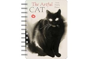 The Artful Cat 2025 Weekly Planner Calendar: Brush and Ink Watercolor Paintings by Endre Penovác