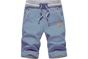 JustSun Pantaloncini Uomo Shorts Uomo con Tasche Cotone Leggero