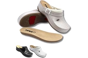 LEON ANATOMIC FOOTWEAR Leon 2023 Orthopädische Schuhe Damen aus Leder [rutschfest & Leicht] - Herausnehmbarer Einlegesohle - Größe 36-41