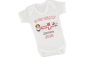 My First World Cup 2026 Personalised England Football Baby Vest