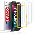 JSAUX 3-Pack Screen Protector for Nintendo Switch 2, Easy to Install with Guiding Frame Tempered Glass Ultra HD Glass Protector 9H Hardness Scratch Resistant