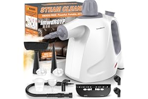 ImwdROYP Handheld Steam Cleaner, 450ml Capacity Portable High Pressure Steam Cleaner with 11 Accessories, Easy And Effortless Steam Cleaner Handheld for Kitchen, Sofa, Car, Floors And Windows