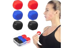 AHLMA 6 Stücke Silikon Jawline Trainer Doppelkinn Entferner Atmung Trainer Jaw Face Neck Toning Exerciser Geeignet für Alle die Ihre Kiefermuskulatur Trainieren und Gewicht Verlieren Möchten