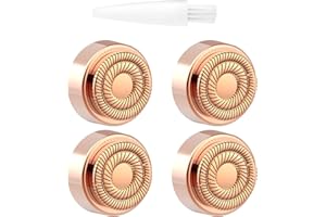 FREEASY Hair Remover Replacement Heads Only Compatible with Gen 2 Finishing Touch Flawless Facial Hair Removal Tool, Double-Ring Heads Facial Hair Remover Replacement Heads for Women, 4 Count, Rose Gold