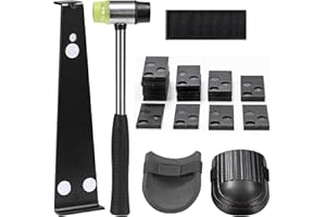 FASTDEPLE Kit di Installazione per Pavimenti in Laminato, 40 Pezzi Distanziatori, Barra di Trazione, Blocco Solido per Maschiatura, Martello, Accessori per la Posa di Pavimenti in Laminato e Legno