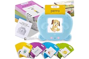 Felly 224 słowa Hiszpańskie gadające karty Flash, gry edukacyjne 1, 2, 3, 4, 5, 6 lat, zabawki edukacyjne dla dzieci z kartami 112 arkuszy, zabawka Montessori, urodziny, dla dziewczynki, chłopca