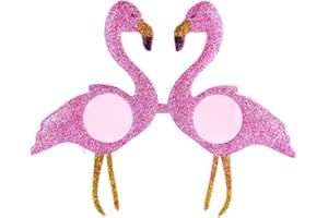 Oblique Unique® Flamingo Brille mit Glitzer für JGA Hawaii Sommer Party Accessoire Fasching Karneval Kinder Geburtstag - 1 oder 6 STK. - Menge wählbar (1 Stück)
