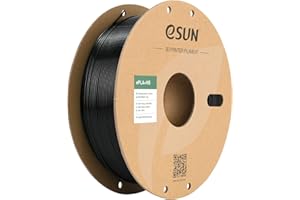 eSUN PLA+ Filamento 1.75mm, ePLA+HS Filamento para Impresora 3D de Alta Velocidad Precisión Dimensional +/- 0.03mm, Carrete de 1KG (2.2 LBS) para Impresoras de Alta Velocidad,Negro