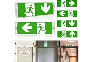 WIYETY Éclairage secours LED éclairage permanent Éclairaged'issue secours LED : éclairagesecours avec batterie d'alimentationsecours 3h, éclairage d'issuesecours avec bouton test manuel