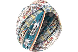 WWRICOTTA Foulard En Bambou Pour Femme - Chimio Turban Casquettes RéUtilisable Chapeau Bonnet Chimio Bonnet Sommeil Chapeau Casquette De Perte De Cheveux Pour Femmes Avec Des Cheveux BoucléS Dreadlocks