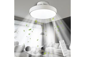 ‎CELAVY CELAVY 48CM Deckenventilator mit Beleuchtung Licht, 74W Decke Lampe mit Ventilator Fernbedienung, Leise Deckenlampe LED Modern Deckenleuchte mit Ventilator Dimmbar für Schlafzimmer Wohnzimmer, Weiß