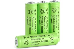 AXFEE Ni-Mh Uppladdningsbara AA-batterier, 800 mAh 1,2 V förladdade NiMh-batterier