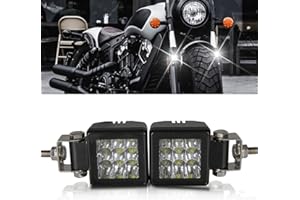 DREAMIZER Led Scheinwerfer Motorrad 9LED Motorrad Zusatzscheinwerfer 12V Motorrad Scheinwerfer Wasserdicht Motorrad Fahren Nebelscheinwerfer für Motorrad ATV Traktor LKW Boot 5 * 5cm