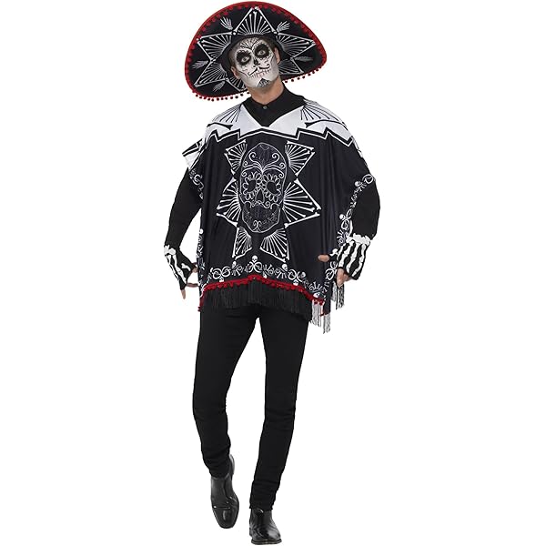 Costume di coppia scheletro messicano Dia de los muertos Halloween adulto