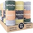 ORGANIC BAMBOO TOILET PAPER - 2X LONGER 360 Sheets per roll with Extra Strength 3 Ply - PLASTIC FREE Septic Safe Biodegradable Bath Tissue - Eco Friendly & Super Soft - FSC Certified - 36 Double Rolls
