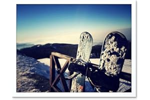 WEE BLUE COO Photography Sport Snowboarding Snowboard Snow Cold Wall Art Print Mur Encadré Décor 30 x 41 cm