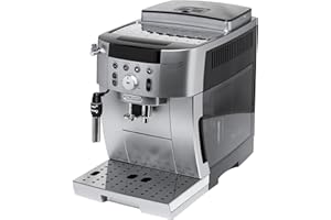 De'Longhi Magnifica S Smart ECAM250.​31.​SB, Machine à Café Automatique avec Mousseur à Lait, Taille Compacte Machine Grain à Tasse, Mousseur à Lait Manuel, 4 Recettes en Une Touche, Argent Noir