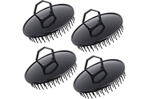 ‎SEGBEAUTY Segbeauty 4 stücke Shampoo Pinsel, Kopfhaut Massager Pinsel Set, für Haarwachstum Bart Körper Waschen Hundesalon (Schwarz)