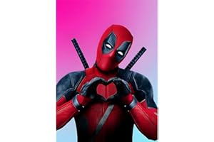 EOBROMD Deadpool Diamond Painting, 5D Diamond Painting Kits for Adults Kids, Full Round Drill Diamond Art Kits, Marvel Diamond Painting Art Crystal Rhinestone Art Craft for Home Decor Gifts 30x40cm