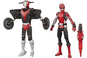 Power Rangers Beast Morphers Red Ranger and Morphin Cruise Beast Bot 15 cm figurka 2 szt. zabawki inspirowane programem telewizyjnym Power Rangers