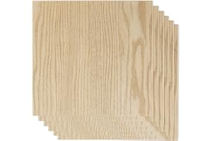 ATOMSTACK MAKER ATOMSTACK Lot de 6 feuilles de contreplaqué en chêne rouge 30 x 30 cm pour gravure laser, découpe CNC, travaux manuels, peinture