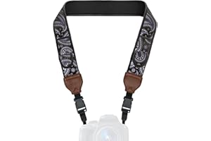 USA GEAR Cinghia della Fotocamera con Fibbie a Sgancio Rapido e Tasche di Conservazione Sccessorie - Compatibile con Fotocamere Canon, Fujifilm, Nikon, Sony DSLR, Mirrorless e Istantanee