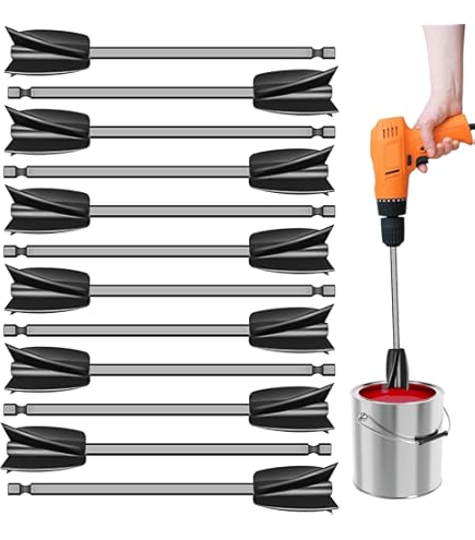 Compasty 4 Stks Epoxy Mixer Attachment voor Boor, Herbruikbare Verf en Hars Mixer Paddle Epoxyhars, Verf, Keramisch Glazuur te mengen