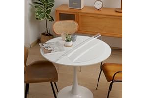 Eralove Mantel PVC Transparente Redondo,plastico Protector Mesa Redonda,Mantel Transparente Mesa 2mm,Protector de Mesa de Madera, fácil de Limpiar, Cocina, Comedor, Uso Exterior(diámetro de 120 cm)