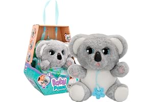 BABY PAWS Koala Interaktiv Plysch med Ljud och Pocket +3 år | Förtjusande Koala kommer med filt och napp, gör sömnljud och fö