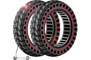 BANGTING 2PCS 60/70-6.5 Pneumatici per Monopattino Elettrico Ruote, 10x2.50-6.5 Gomme Piene, 10x2.5 Pollici Pneumatico per Segway Ninebot Max G2/G30/G30D/G30E/G30E/G30LP/G30D II/G30 Max (Rosso)