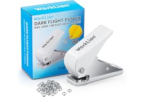 WORKLION Dart Flight Locher-Set – 1 tragbarer Dart Flight Locher mit 100 Dart O-Ringen, leichte Dart-Zubehör-Flights für Dart-Schäfte