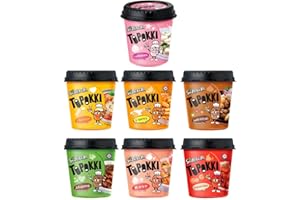 SamSam Instant Tteokbokki Topokki Korean Rice Cakes Chewy Street Snack, Multi Flavours, Carbonara, Cheese, Curry, Garlic Teriyaki, Jjajang, Rose, Original Sweet & Spicy (Pack of 6, 6 Random Flavour)