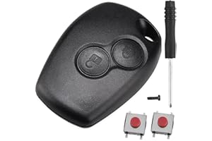 HooRLZ Coque Clé pour Dacia Dustuer Sandero Logan Renault Trafic Master Opel Movano Vivaro, Boitier Clé Dacia Sandero, TéLéCommande Renault, Clef Dacia Logan - 2 Boutons