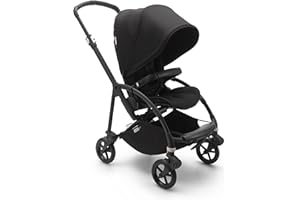 Bugaboo Bee 6, Nuestro Mejor Cochecito de Ciudad, Tamaño Pequeño y Diseño Compacto, Ligero, Pliegue a una Mano, Chasis Negro y Capota Negra para el Sol