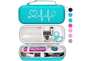 BOVKE Stethoskop Hartschale, passend für 3M Littmann Classic III, Lightweight II S.E, Kardiologie IV, MDF Acoustica Leichtes Stethoskop extra Platz passend für Zubehör Penlight und EMT, Smaragd