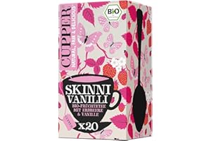 ‎CUPPER Cupper Bio Früchtetee "Skinni Vanilli", Erdbeer Tee, 20 ungebleichte Teebeutel, umweltfreundlich, fair gehandelt