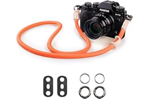 VOVMOEYA Camera Strap,Camera Neck Strap shoulder strap for Fujifilm XS20 XT5 XH2S Nikon Zf Z8 Z30 Canon EOS R6 R7 R8 R10 R50 Sony A6400 A6700 A7C II A7IV Camera Strap Rope - Orange