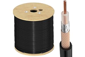 TUOLNK RG58 Extension Cable 49.2ft(15M) Flexible Low Loss Coaxial Cable For Wired &Wireless Network Router 4G Antenna Black Cable Impedance 50 Ohm RG58 RF Coax Pigtail Cable