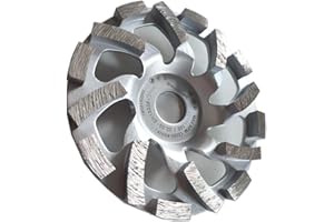 CT&T INDUSTRIE Diamantschleifteller Schleifscheiben Ø 115-230 mm 22.23mm Loch Schleiftopf mit Doppel Zahn (Kreuz Doppel Zahn 125 mm)