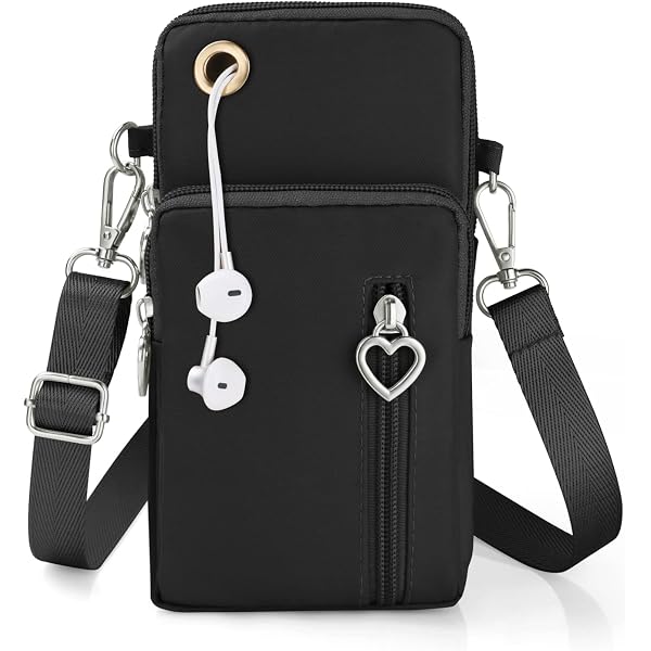 Sac Bandoulière Téléphone Portable – Mini Sac Voyage Sécurisé Avec Poches Zippées – Homme Et Femme