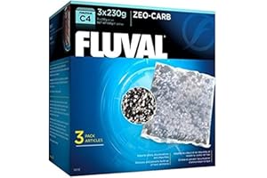 FLUVAL 14019 C4 Zeo-Carb 3 x 230 g, bianco/nero