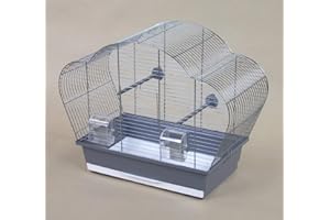 M.O. Beta Chrome Grey Birdcage Bird Cage for Parakeets