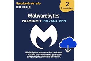 Malwarebytes | Windows/Mac/iOS/Android/Chrome | Premium + Privacy VPN | 2 Dispositivo | 12 Meses | Código de activación enviado por email