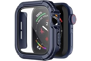 Recoppa Rugged Apple Watch Case 45mm with Screen Protector, Durable Military Grade Protective Cover for Apple Watch 9 8 7 (Blue)