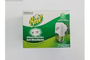 Pyrel Diffuseur Électrique Liquide, 1 Recharge, Anti-Moustiques, Huile Essentielle de Citronnelle, 45 Nuits, Insecticide