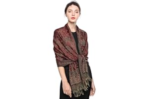 EASE LEAP Women Pashmina Shawls and Wraps Winter Reversible Paisley Hijab Ladies Scarves