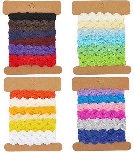 Zig Zag Ric Rac Nastro Nastro FAI DA TE Fatti A Mano Onda Del Merletto Nastro Decorare Indumenti Accessori Per Cucire Materiale 5mm Larghezza 20M - Foto 13