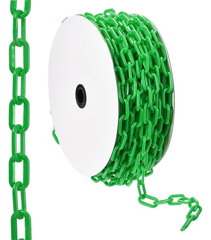 PATIKIL Sicherheitskette 15m Grün - Kunststoff Barriere Für Crowd Control