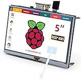 ELECROW Raspberry Pi Screen, 5-inch Touch Screen Monitor 800x480 TFT LCD Mini Monitor Interface for Raspberry Pi 4 3B+ 3B 2B+